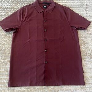 Hugo Boss maroon button down shirt size medium